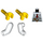 LEGO Mittleres Steingrau Pinstriped Vest Torso mit rot Tie und Pocketwatch (973 / 76382)