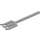 LEGO Mittleres Steingrau Pitchfork mit Weichkunststoff und flachem Ende (95345)