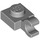 LEGO Medium Stone Gray Plate 1 x 1 with Horizontal Clip (Thick Open &#039;O&#039; Clip) (52738 / 61252)