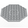 LEGO Mittleres Steingrau Platte 10 x 10 Octagonal mit Loch (89523)