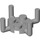 LEGO Mittleres Steingrau Platte 2 x 2 Runden mit Vier Vertikale Bars (65738 / 98284)