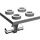 LEGO Mittleres Steingrau Platte 2 x 2 Dünn mit Dual Räder Halter mit Verstärkung (65361)