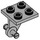 LEGO Mittleres Steingrau Platte 2 x 2 Dünn mit Dual Räder Halter mit Verstärkung (65361)