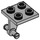LEGO Gris pierre moyen assiette 2 x 2 Mince avec Dual roues Titulaire avec broches pleines (4870)