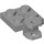 LEGO Mittleres Steingrau Platte 2 x 2 mit Kugelgelenkpfanne (Abgeflacht) (42478 / 63082)