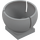 LEGO Medium Stone Gray Plate 2 x 2 with Hemispherical Socket 3 x 3 x 2 (44358)