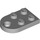 LEGO Medium Stone Gray Plate 2 x 3 with Rounded End and Pin Hole (3176)