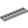 LEGO Mittleres Steingrau Platte 2 x 8 mit Tür Rail (30586)