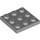LEGO Gris pierre moyen assiette 3 x 3 (11212)