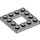 LEGO Medium Steengrijs Plaat 4 x 4 met 2 x 2 Open Midden (64799)