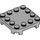 LEGO Medium Steengrijs Plaat 4 x 4 x 0.7 met Afgeronde hoeken en Empty Middle (66792)