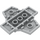 LEGO Medium Stone Gray Plate 6 x 6 x 0.667 Cross with Dome (30303)