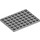 LEGO Gris pierre moyen assiette 6 x 8 (3036)