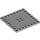LEGO Mittleres Steingrau Platte 8 x 8 mit Gitter (Loch in der Mitte) (4047 / 4151)