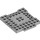 LEGO Gris pierre moyen assiette 8 x 8 x 0.7 avec Cutouts et Ledge (15624)