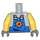 LEGO Medium Stone Gray Power Miner Torso with Blue Overall Bib (973 / 76382)