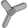 LEGO Medium Stone Gray Propeller 3 Blade 4 Diameter (2421 / 28969)