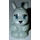LEGO Gris pierre moyen lapin avec Noir Nose et Yeux turquoises (12883)