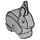 LEGO Medium Stone Gray Rabbit with Pink Nose and Black Round Eyes (33026 / 49584)