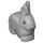 LEGO Medium Stone Gray Rabbit with Pink Nose and Black Round Eyes (33026 / 49584)