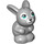 LEGO Medium Stone Gray Rabbit with Turquoise Eyes and White Patches (75518)