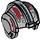 LEGO Mittleres Steingrau Rebel Pilot Helm mit Dark rot Markings (30370 / 96738)