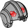 LEGO Medium Stone Gray Rebel Pilot Helmet with Skyhopper Red and White Markings (19514 / 30370)
