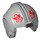 LEGO Medium Stone Gray Rebel Pilot Helmet with Skyhopper Red and White Markings (19514 / 30370)