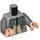 LEGO Medium steengrijs Reg Cattermole Minifiguur Torso (973 / 76382)