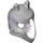 LEGO Medium Stone Gray Rhino Mask with Horn and Lavender Markings (15067 / 15811)