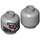 LEGO Medium Stone Gray Robo Skeleton Minifigure Head (Recessed Solid Stud) (16125 / 47625)