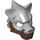 LEGO Medium Stone Gray Saber-Tooth Tiger Mask with Copper Fangs and Jaw (15083 / 19624)