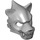 LEGO Medium Stone Gray Saber-Tooth Tiger Mask with Fangs and Black Fur (15083 / 20016)