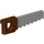 LEGO Medium Stone Gray Saw with Reddish Brown Handle (18983)