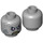 LEGO Medium Stone Gray Sharx Minifigure Head (Recessed Solid Stud) (3626 / 21792)