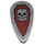 LEGO Medium Stone Gray Shield - Long with Skull (2586 / 59654)