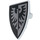 LEGO Medium Stone Gray Shield - Triangular with Black and Silver Falcon (3846 / 75114)