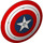 LEGO Mittleres Steingrau Schild mit Gebogen Gesicht mit Captain America Logo (75902 / 104369)