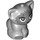 LEGO Medium Stone Gray Sitting Cat (Small) with Dark Stone Gray Muzzle and Paws