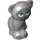 LEGO Medium Stone Gray Sitting Cat with Gray Fur and Blue Collar (101115)