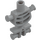 LEGO Medium Stone Gray Skeleton Torso with Rounded Ribs with Thick Shoulder Pins (60115 / 78132)