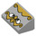 LEGO Gris pierre moyen Pente 1 x 2 (31°) avec Chef Bouche Gold Eyebrows, Nose et Moustache Affronter (78852 / 85984)