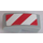 LEGO Medium Stone Gray Slope 1 x 2 Curved with red and white danger stripes with red corners - Right Sticker (11477)