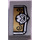 LEGO Medium Stone Gray Slope 1 x 2 Curved with Silver lion Right on Golden Background from Set 70123 Sticker (11477)