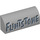 LEGO Medium Stone Gray Slope 1 x 4 Curved with &quot;Flintstone&quot; Lettering (6191 / 55306)