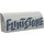 LEGO Medium Stone Gray Slope 1 x 4 Curved with &quot;Flintstone&quot; Lettering (6191 / 55306)