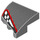 LEGO Gris pierre moyen Pente 2 x 2 x 0.6 Incurvé Angled Droite avec rouge et Noir et blanc (5093 / 106734)