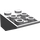 LEGO Medium Steengrijs Helling 2 x 3 (25°) Omgekeerd met verbindingen tussen noppen (2752 / 3747)