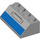 LEGO Medium Stone Gray Slope 2 x 4 (45°) with Blue Bar with Smooth Surface (3037 / 73585)