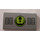 LEGO Medium Stone Gray Slope 2 x 4 Curved with Alien Logo Sticker with Bottom Tubes (61068 / 88930)